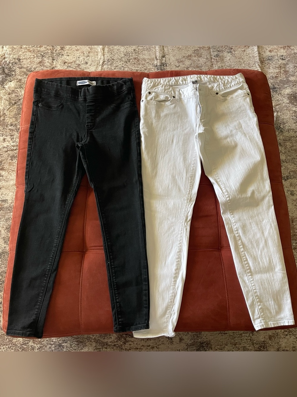 Skinny Stretch Jeans - Black and White